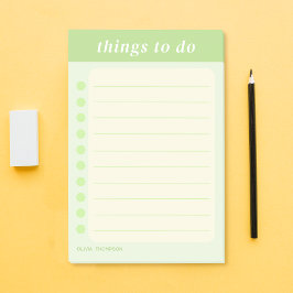 Schattigee groene naam school om te doen lijst post-it® notes