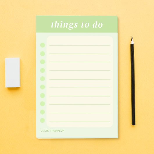 Schattigee groene naam school om te doen lijst post-it® notes