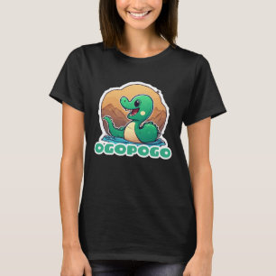 Schattigee groene Ogopogo het Okanagan Lake Monste T-shirt