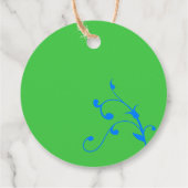 Schattigee groene Oranje Peapod Triplets Botanisch Bedankjes Labels (Achterkant)