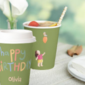 Schattigee Groene Picknick Verjaardag Kinder Papieren Bekers