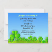 Schattigee groene pony's St Patrick's Day Horse Ve Kaart (Achterkant)