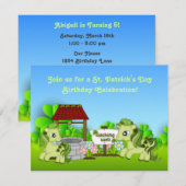 Schattigee groene pony's St Patrick's Day Horse Ve Kaart (Voorkant / Achterkant)