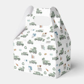 Schattigee Groene Recycling Truck Boys Voertuigen  Bedankdoosjes (Achterkant)