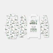 Schattigee Groene Recycling Truck Boys Voertuigen  Bedankdoosjes (Uitgevouwen)