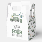 Schattigee Groene Recycling Truck Boys Voertuigen  Bedankdoosjes (Geopend)