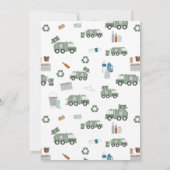 Schattigee Groene Recycling Truck Boys Voertuigen  Kaart (Achterkant)