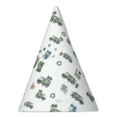 Schattigee Groene Recycling Truck Kinder Naam Age  Feesthoedjes (Rechts)