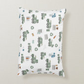 Schattigee groene Recycling Truck Kinder Voertuige Accent Kussen (Achterkant (Verticaal))