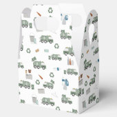 Schattigee Groene Recycling Truck Kinder Voertuige Bedankdoosjes (Geopend)