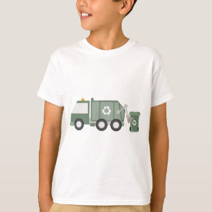 Schattigee Groene Recycling Truck Kinder Voertuige T-shirt
