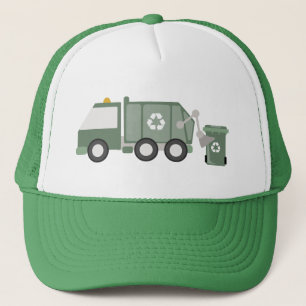 Schattigee Groene Recycling Truck Kinder Voertuige Trucker Pet