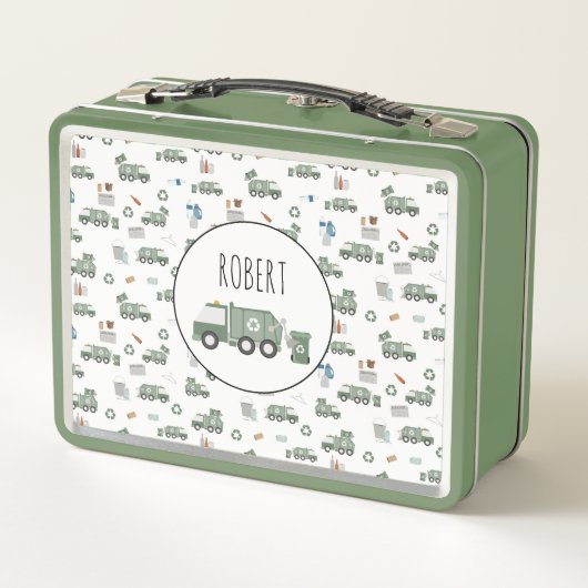 Schattigee Groene Recycling Truck Voertuigen Kinde (Achterkant)