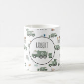 Schattigee Groene Recycling Truck Voertuigen Kinde Koffiemok (Center)