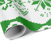 Schattigee groene rendieren en sneeuwvlokken cadeaupapier (Rol Hoek)