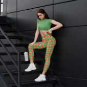 Schattigee Groene Retro Gym Yoga Vrouwen Strakke L Leggings