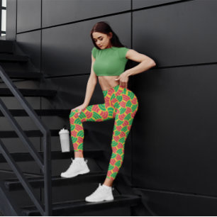 Schattigee Groene Retro Gym Yoga Vrouwen Strakke L Leggings