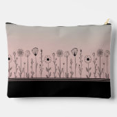Schattigee Groene/Roze Ombre Flower Doodles Etui (Achterkant)
