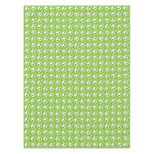 Schattigee Groene Schedel & Botten Halloween Patro Tafelkleed (Voorkant)