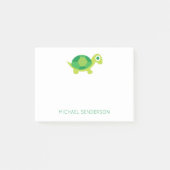 Schattigee groene schildpad Notitieblok van studen Post-it® Notes (Voorkant)