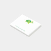 Schattigee groene schildpad Notitieblok van studen Post-it® Notes (Schuin)