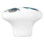 Schattigee groene sprookjesillustratie van Molly H Keramische Knop (Zijkant)