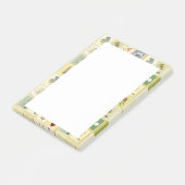 Schattigee groene stempels Botanische kunstwerken Post-it® Notes (Schuin)