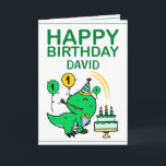 Schattigee Groene T-Rex Dinosaurus Kleinzoon 1e Ve Kaart<br><div class="desc">Schattigee Groene T-Rex Dinosaurus Kleinzoon 1e Verjaardag, dit ontwerp is voor iedereen die op zoek is naar iets leuks voor een jongetje op zijn 1e verjaardag. Als u op zoek bent naar uitnodigingen voor de eerste verjaardag, vooral voor uw kleinzoon, is dit perfect wat u nodig hebt. Het ontwerp is...</div>