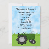 Schattigee Groene Tractor, Rode Schuur en Koe Boer Kaart (Achterkant)