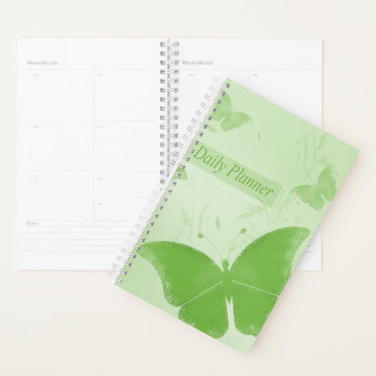 Schattigee groene vlinders dagelijks planner (Display)