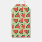 Schattigee Groene Watermeloen School Classroom Val Cadeaulabel (Achterkant)