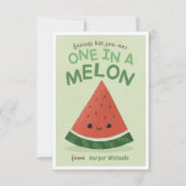 Schattigee Groene Watermeloen School Classroom Val Kaart (Voorkant)