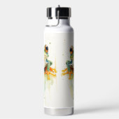 Schattigee Groene Waterverf Boomkikker, custom Waterfles (Rechts)