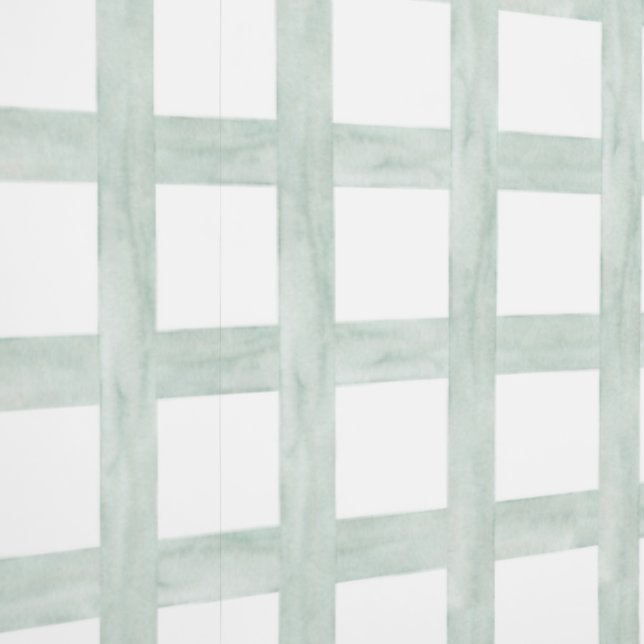 Schattigee Groene Waterverf Gingham, Genderneutraa Behang (Zoom)