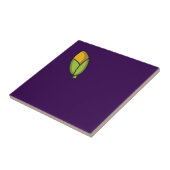 Schattigee groenten maïs paarse patroon tegeltje (Zijkant)