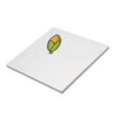 Schattigee groenten maïspatroon tegeltje (Zijkant)