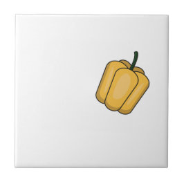 Schattigee groenten paprikaatroon tegeltje