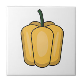 Schattigee groenten paprikaatroon tegeltje