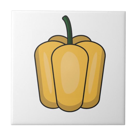 Schattigee groenten paprikaatroon tegeltje (Voorkant)