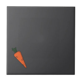 Schattigee groenten wortelgrijs patroon tegeltje