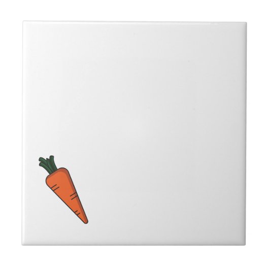 Schattigee groenten wortelpatroon tegeltje (Voorkant)