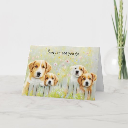 Schattigee groep honden pensioen nieuwe baan Kaart (Voorkant)