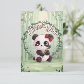 Schattigee groet Panda Bedankkaart (Staand voorkant)
