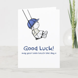 Schattigee groetenkaart Succes Doodle Illustratie Bedankkaart
