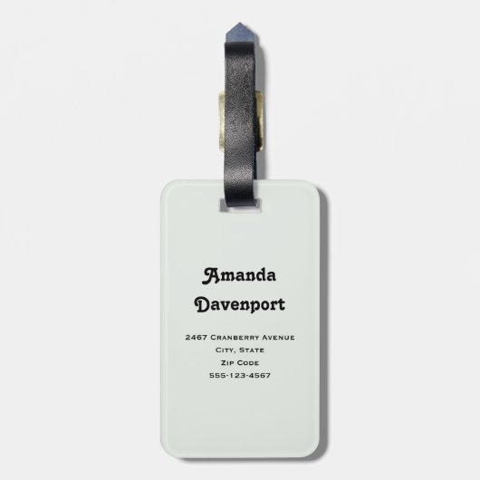 Schattigee grootogige uil met een kop koffie bagagelabel (Achterkant verticaal)