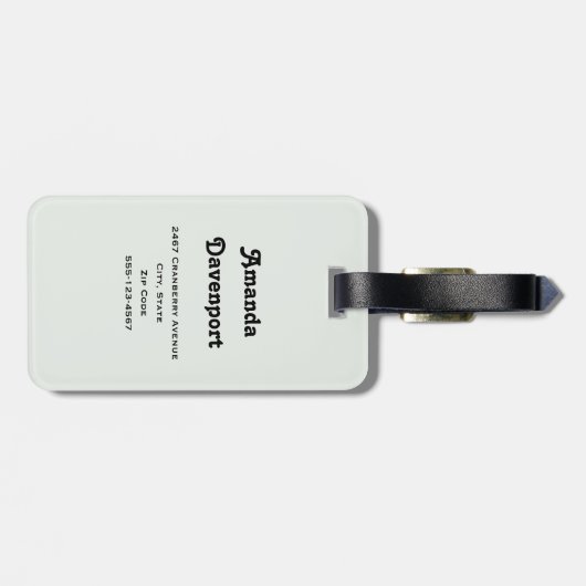 Schattigee grootogige uil met een kop koffie bagagelabel (Achterkant horizontaal)