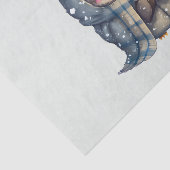 Schattigee grootogige uil met een kop koffie tissuepapier (Detail)