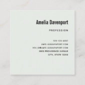 Schattigee grootogige uil met een kop koffie vierkante visitekaartje (Achterkant)