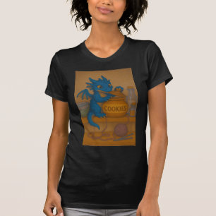 Schattigee grootoogbaby blauw storm drakenkoekjes  t-shirt