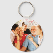 Schattigee grootouders kleinkinderen familie foto sleutelhanger (Achterkant)